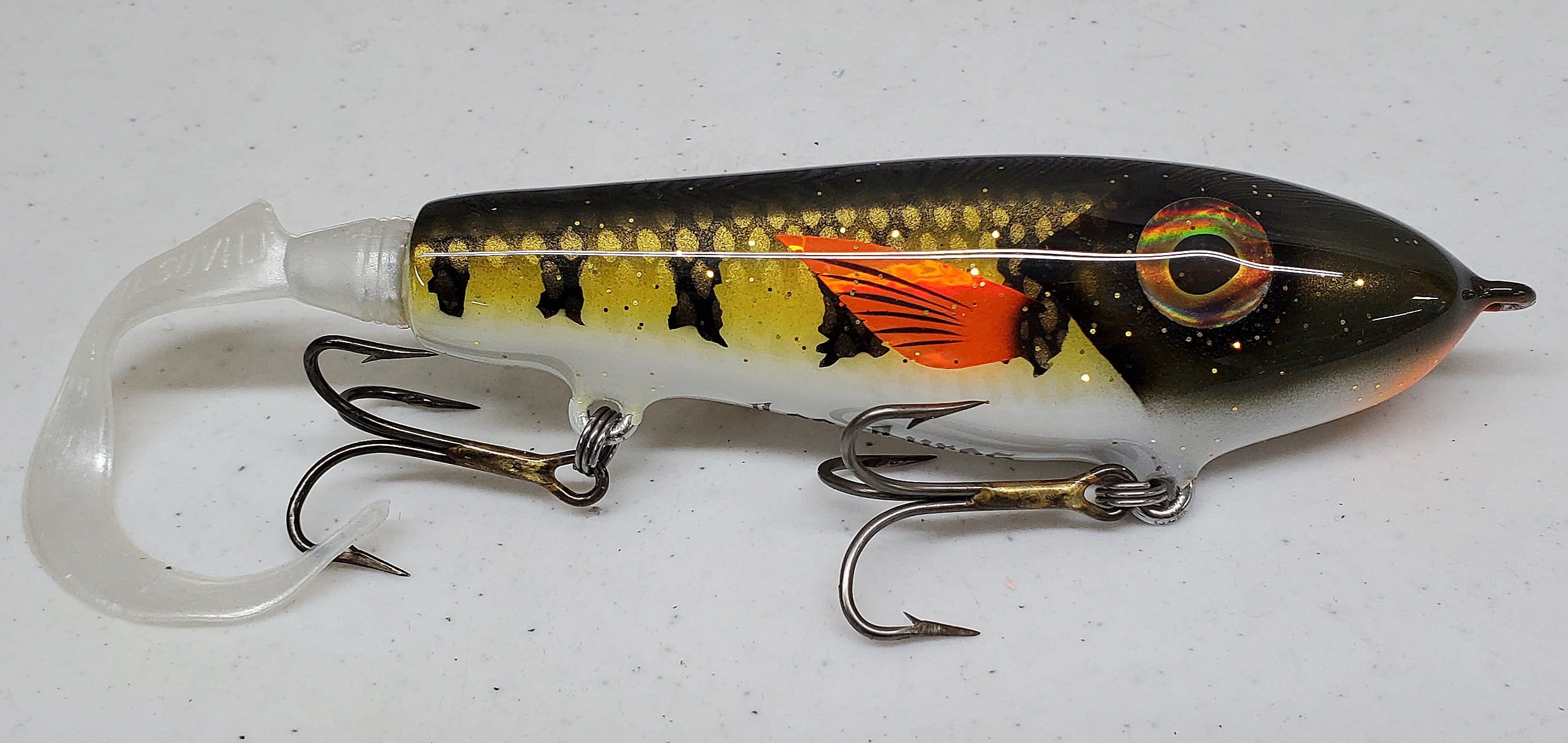 5-1/2 Bruce's Tackle Box New Big Eyed Musky Glide Bait Bass Fishing Lure  (3Q)