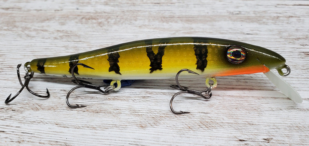 GIANT HAND CARVED WOOD THROUGH WIRE musky bass pike lures Muskie baits