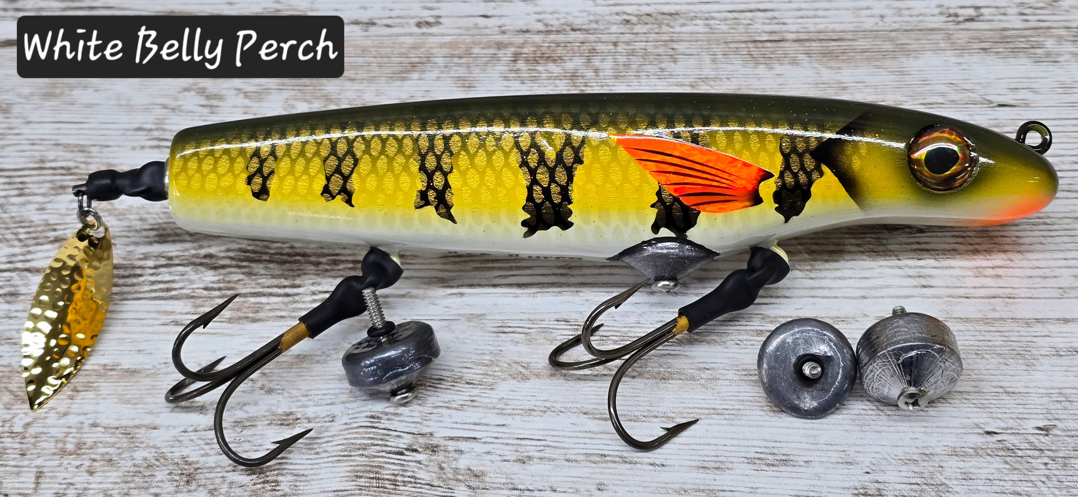 fish on 8 lures 8" Leviathan Spin