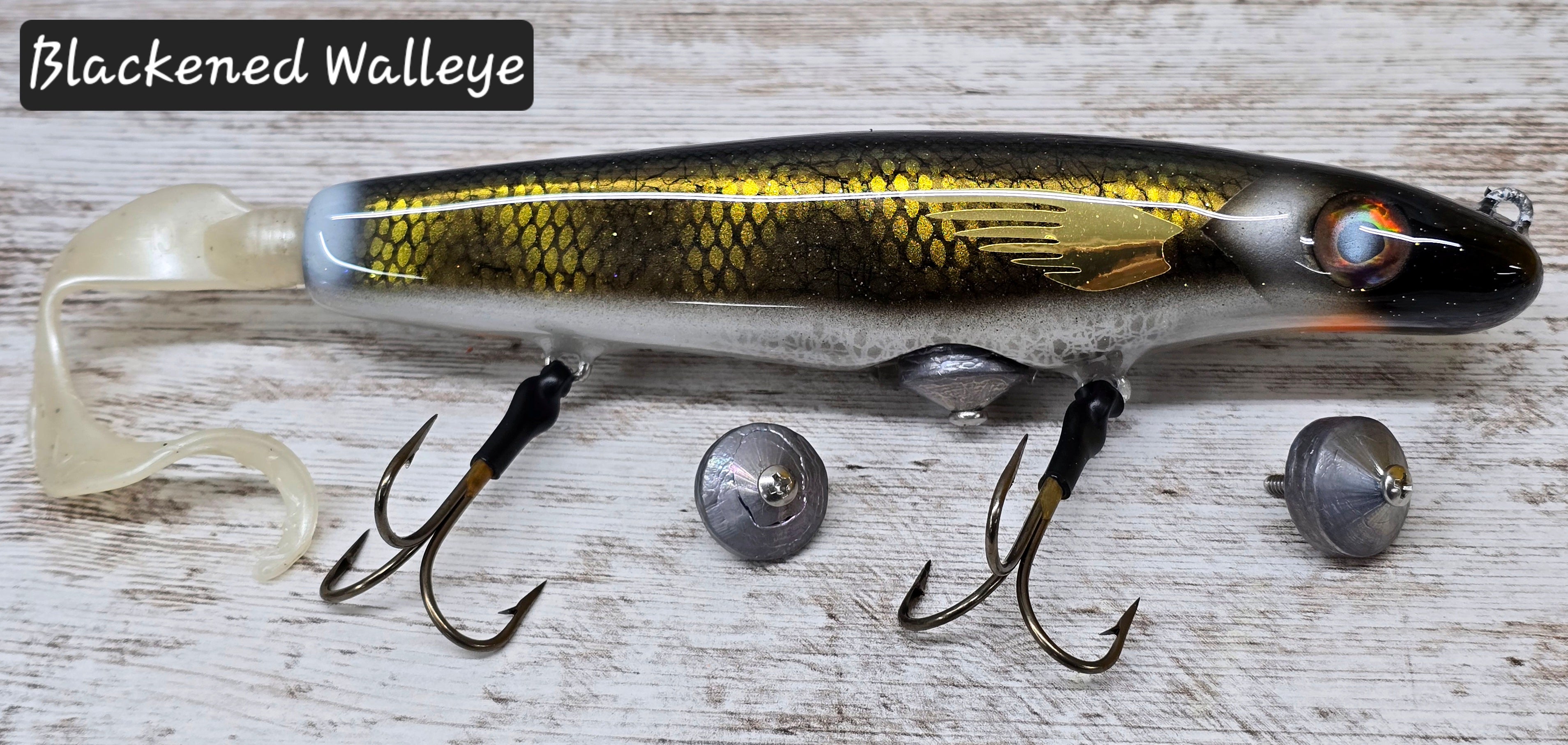 8 evans booby trap fishing lures 8" Leviathan Twist